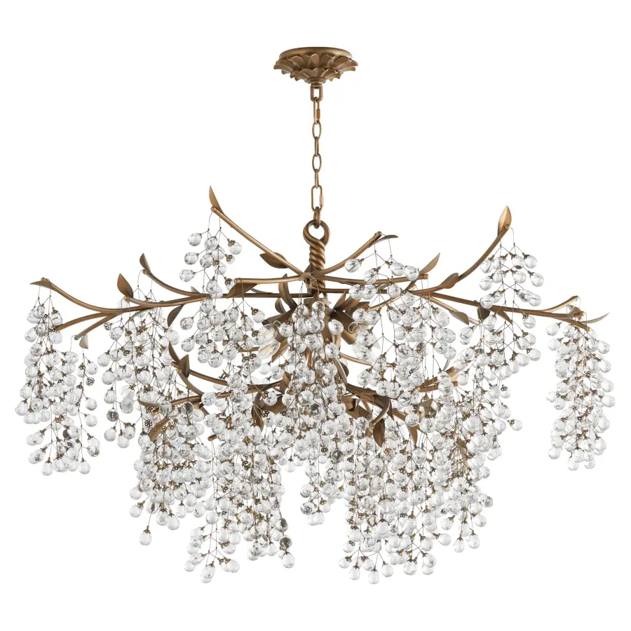 Glicina 8-Light Chandelier in Natural Brass - Image 1