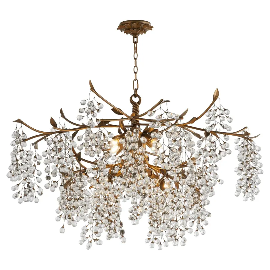 Glicina 8-Light Chandelier in Natural Brass - Image 2