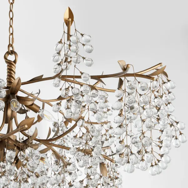 Glicina 8-Light Chandelier in Natural Brass - Image 3