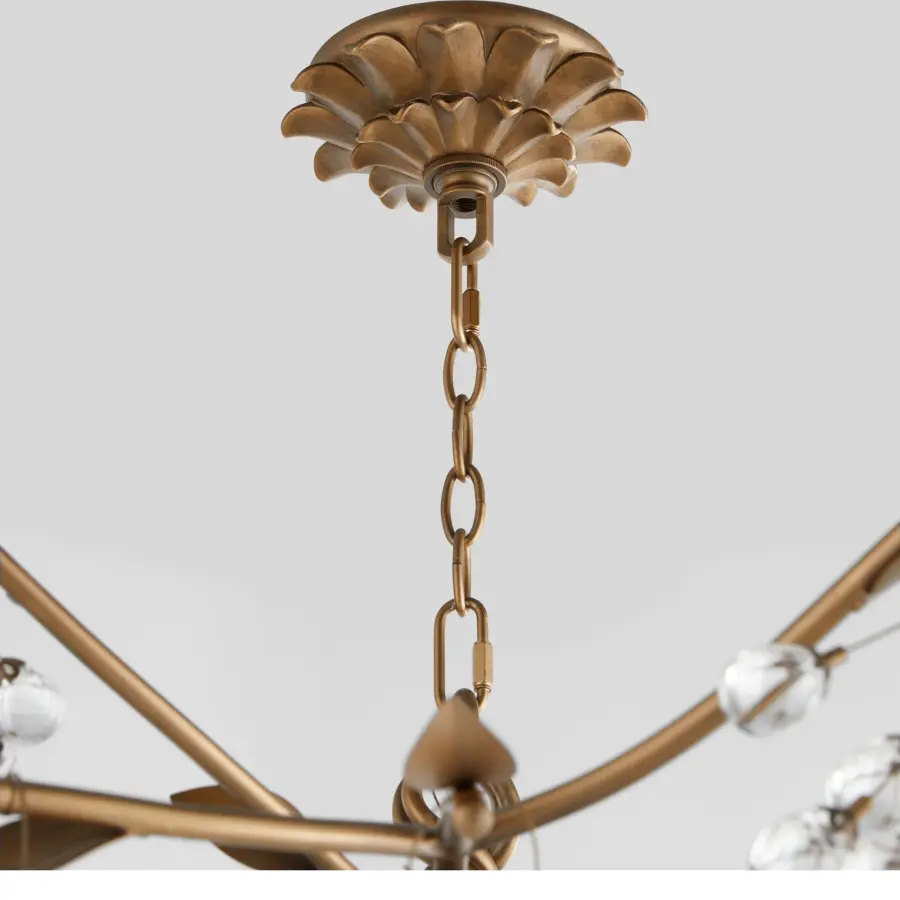 Glicina 8-Light Chandelier in Natural Brass - Image 4