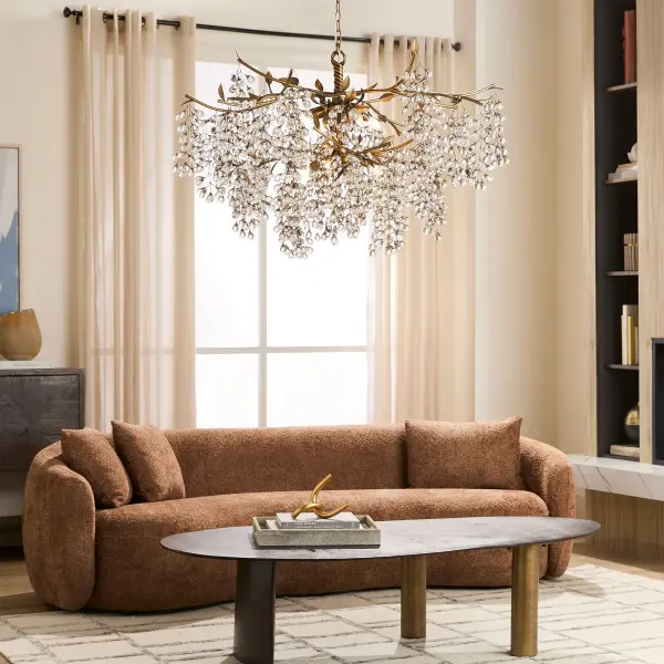 Glicina 8-Light Chandelier in Natural Brass - Image 6