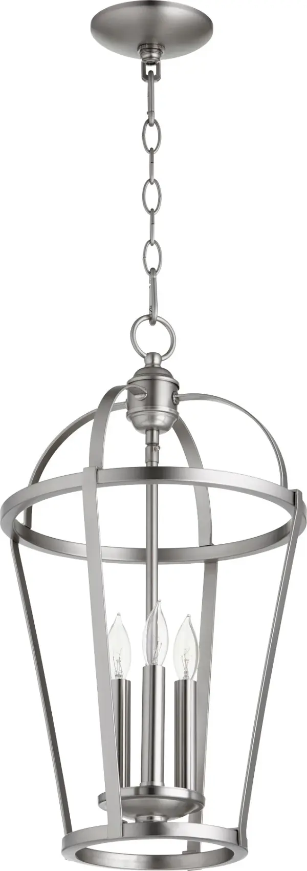Mitre 3-Light Entry Pendant in Satin Nickel