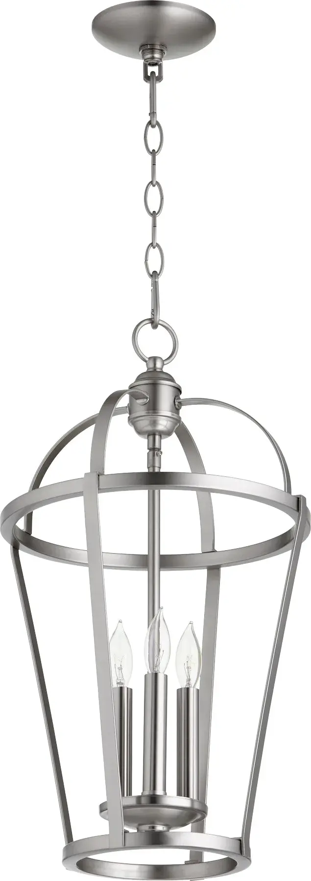 Mitre 3-Light Entry Pendant in Satin Nickel