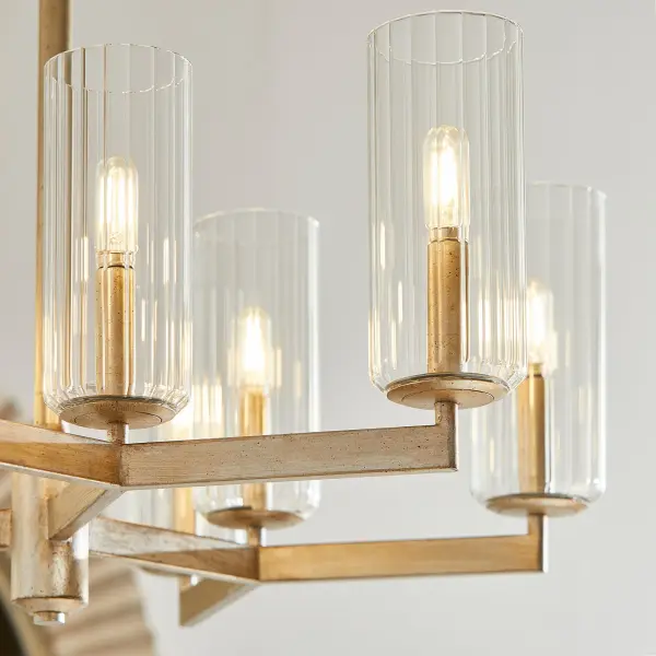 Elegant Linear Chandelier with Clean Transitional Design - Image 5