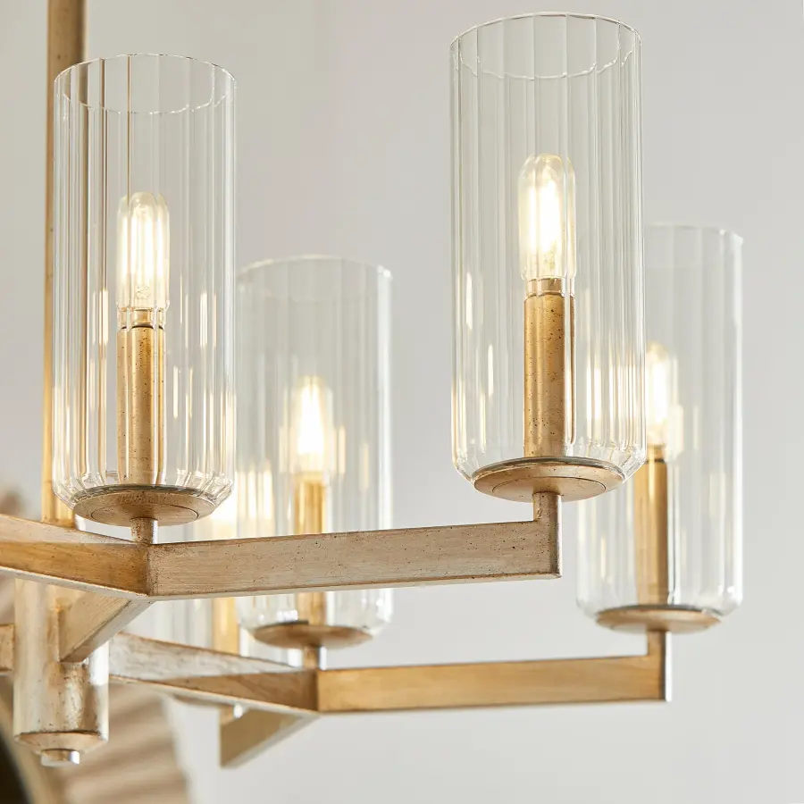 Elegant Linear Chandelier with Clean Transitional Design - Image 5