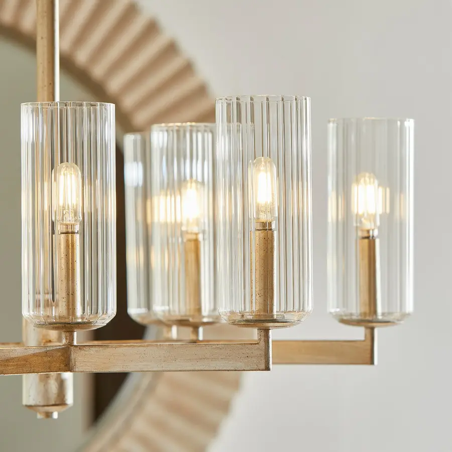 Elegant Linear Chandelier with Clean Transitional Design - Image 7