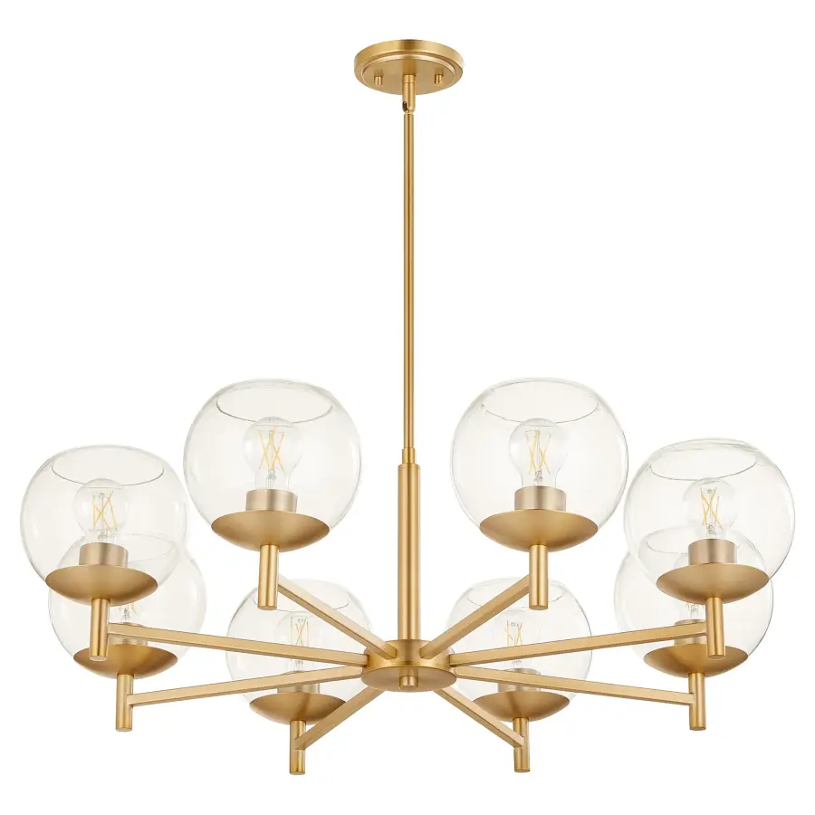 Lyon 8-Light Chandelier in Aged Brass - Image 1