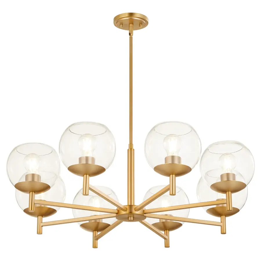 Lyon 8-Light Chandelier in Aged Brass - Image 2