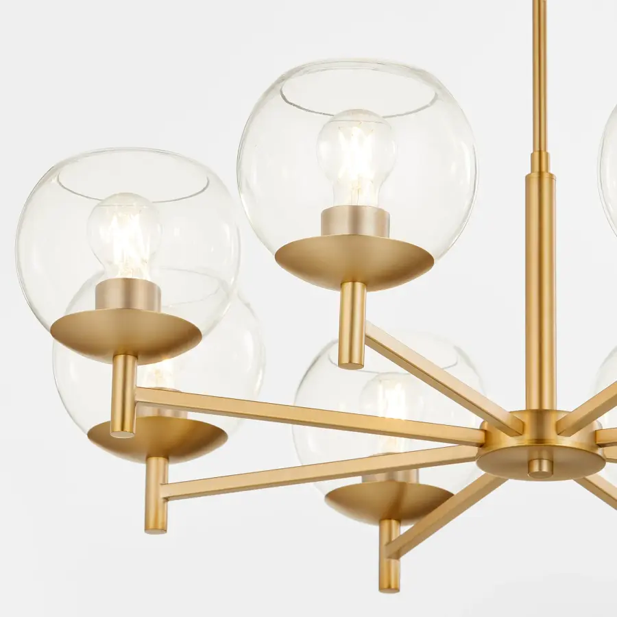 Lyon 8-Light Chandelier in Aged Brass - Image 3