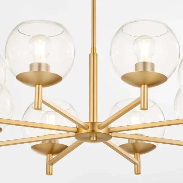 Lyon 8-Light Chandelier in Aged Brass - Image 4