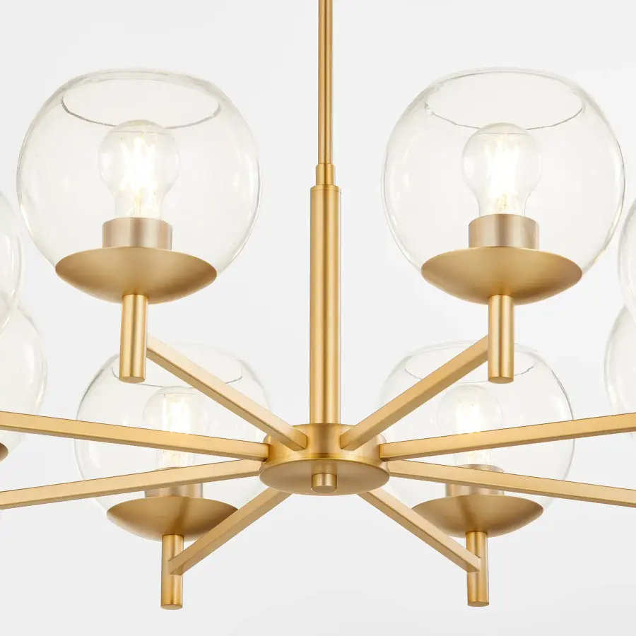 Lyon 8-Light Chandelier in Aged Brass - Image 4