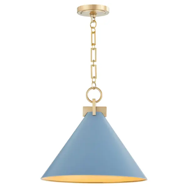 Bold Mid-Century Design with Striking Blue and Brass Contrast - Image 2