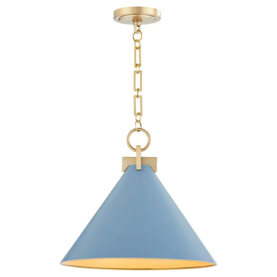 Bold Mid-Century Design with Striking Blue and Brass Contrast - Image 2