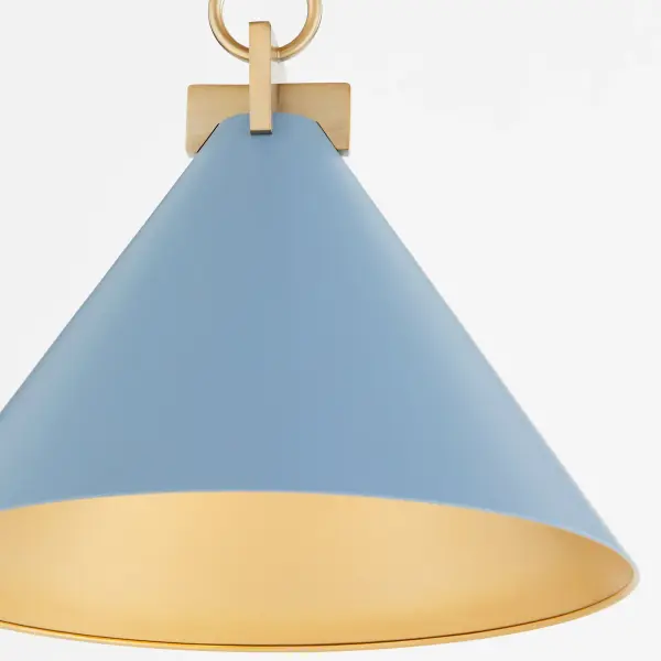 Bold Mid-Century Design with Striking Blue and Brass Contrast - Image 4