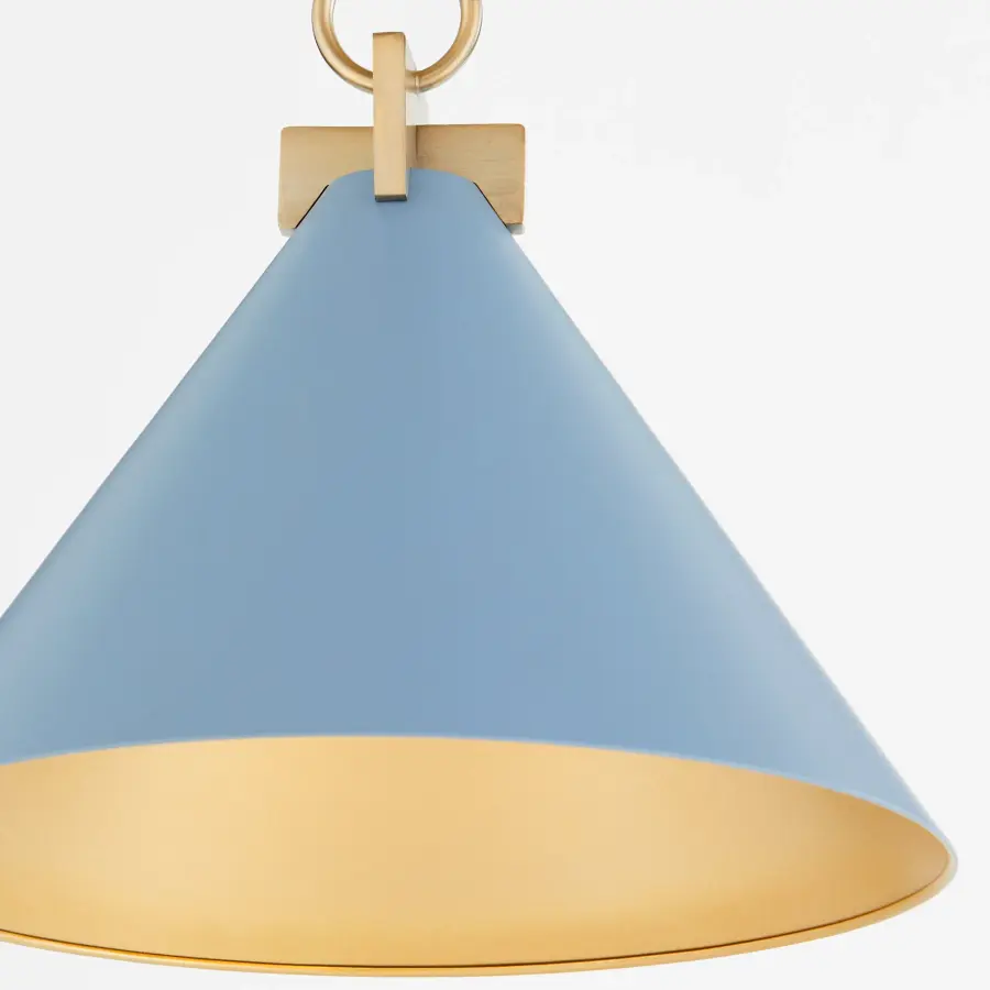 Bold Mid-Century Design with Striking Blue and Brass Contrast - Image 4