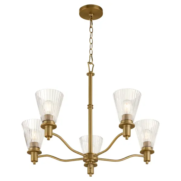 Lawton 5-Light Chandelier in Brushed Brass - Image 2