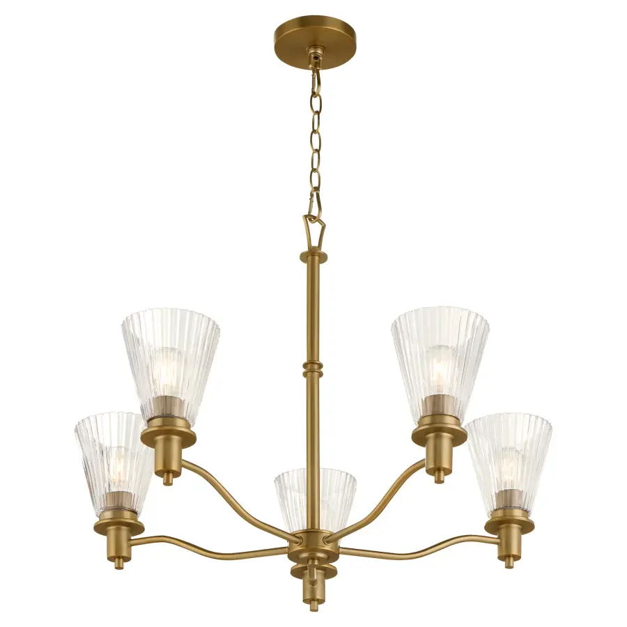 Lawton 5-Light Chandelier in Brushed Brass - Image 2