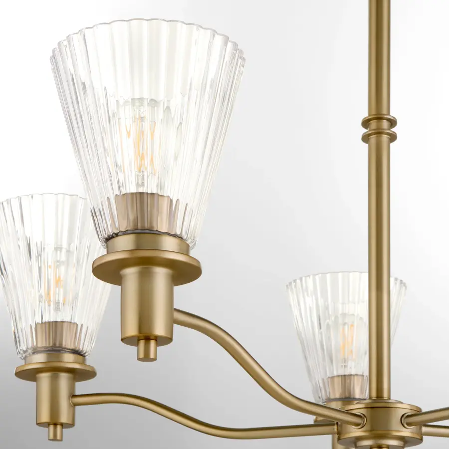 Lawton 5-Light Chandelier in Brushed Brass - Image 3