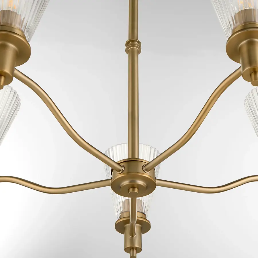 Lawton 5-Light Chandelier in Brushed Brass - Image 4