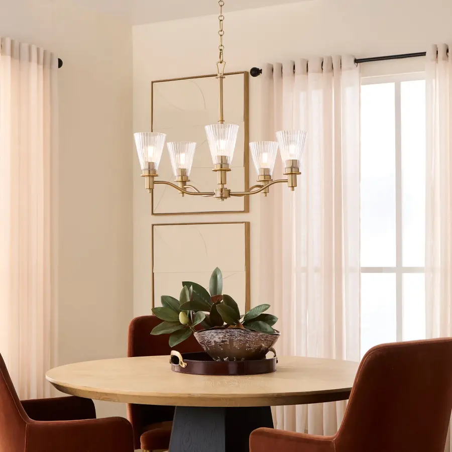 Lawton 5-Light Chandelier in Brushed Brass - Image 5