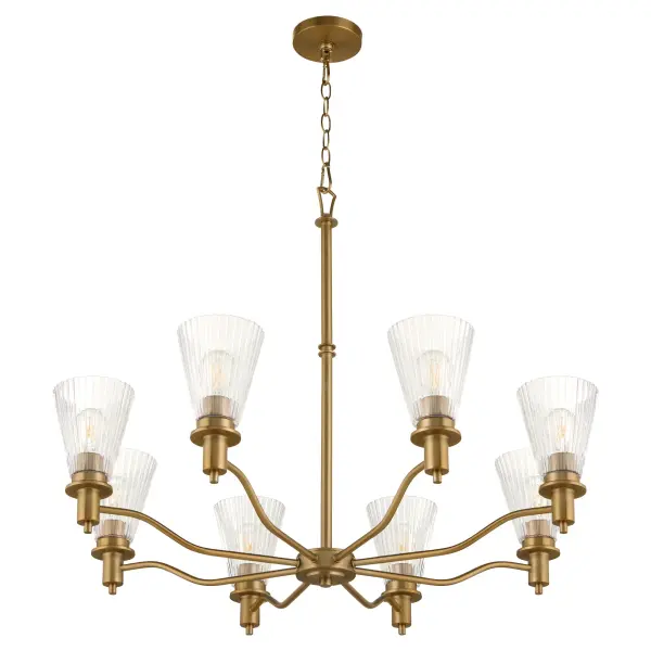 Lawton 8-Light Chandelier in Brushed Brass - Image 1