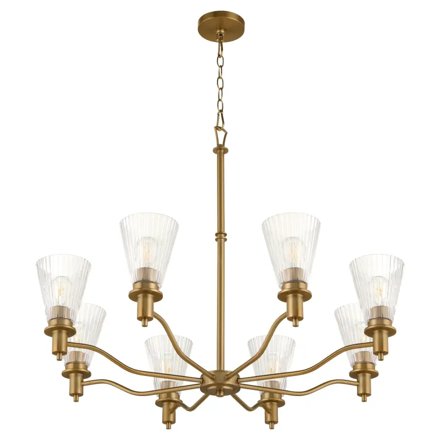 Lawton 8-Light Chandelier in Brushed Brass - Image 1