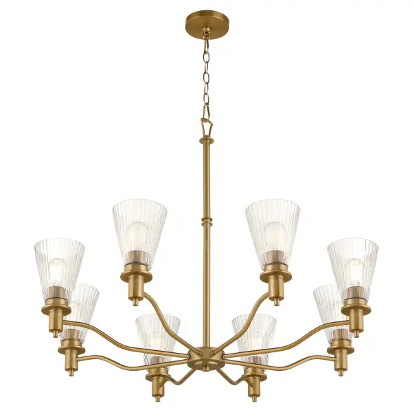 Lawton 8-Light Chandelier in Brushed Brass - Image 2