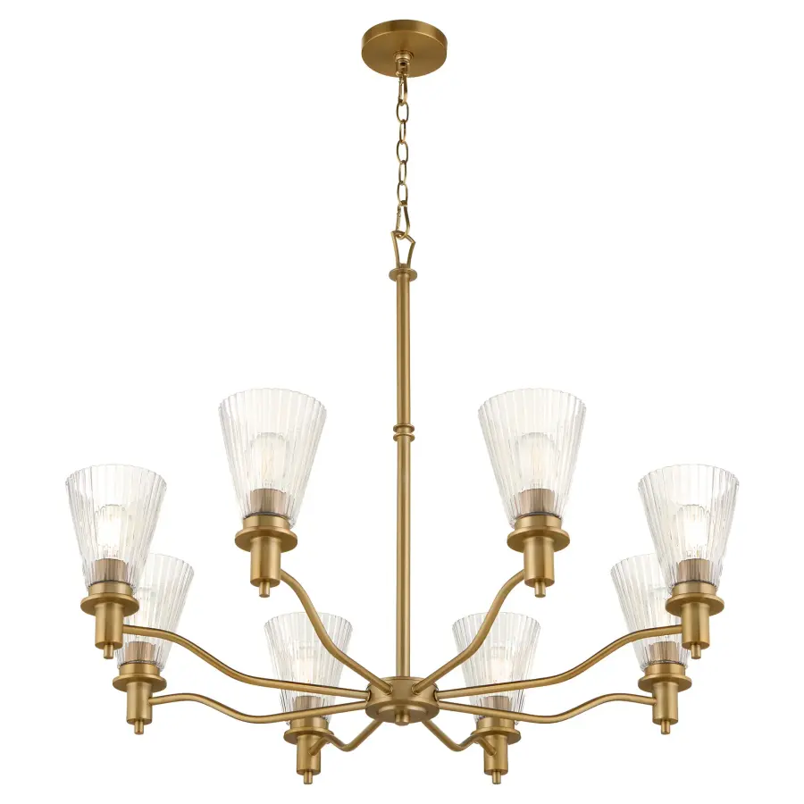 Lawton 8-Light Chandelier in Brushed Brass - Image 2