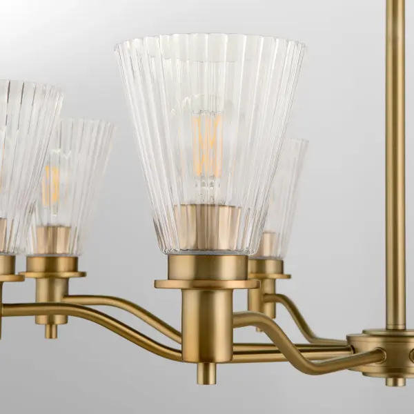 Lawton 8-Light Chandelier in Brushed Brass - Image 3