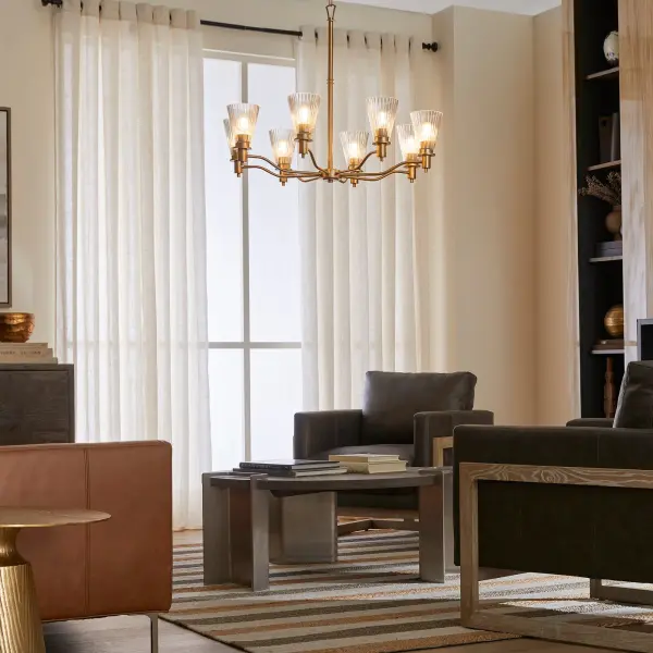 Lawton 8-Light Chandelier in Brushed Brass - Image 5
