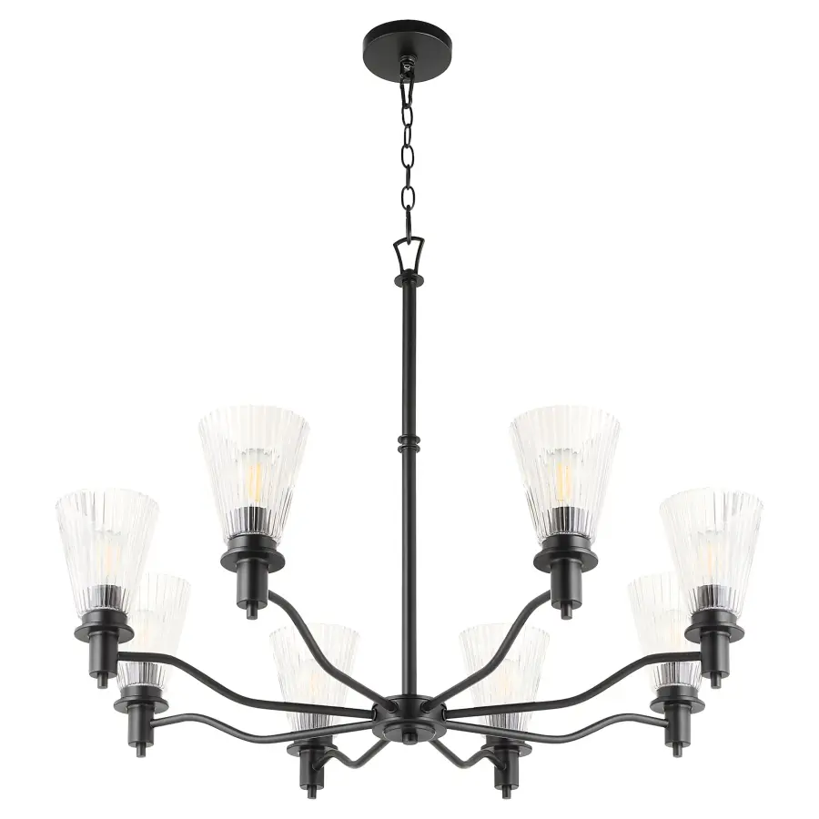Lawton 8-Light Chandelier in Matte Black - Image 1
