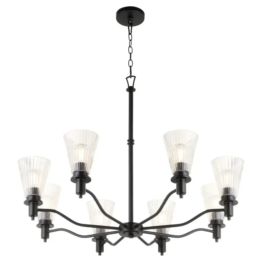 Lawton 8-Light Chandelier in Matte Black - Image 2