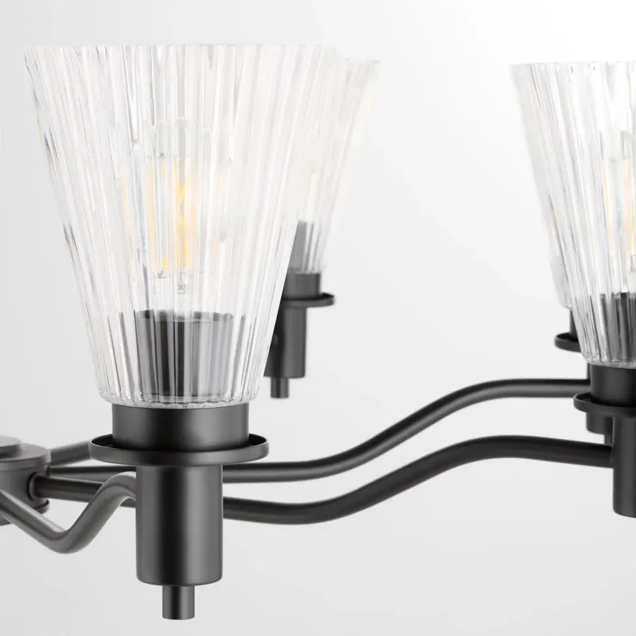 Lawton 8-Light Chandelier in Matte Black - Image 3