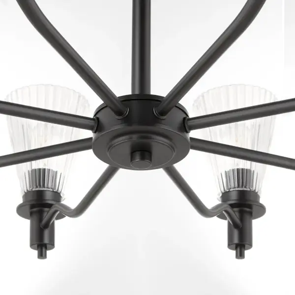 Lawton 8-Light Chandelier in Matte Black - Image 4