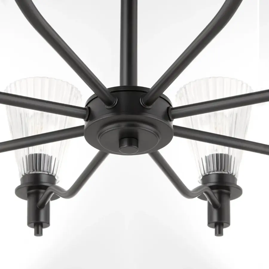 Lawton 8-Light Chandelier in Matte Black - Image 4