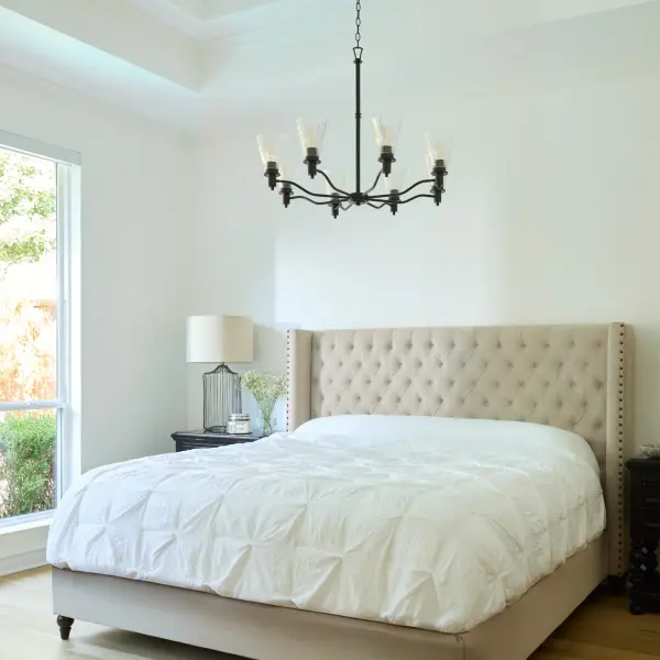 Lawton 8-Light Chandelier in Matte Black - Image 5