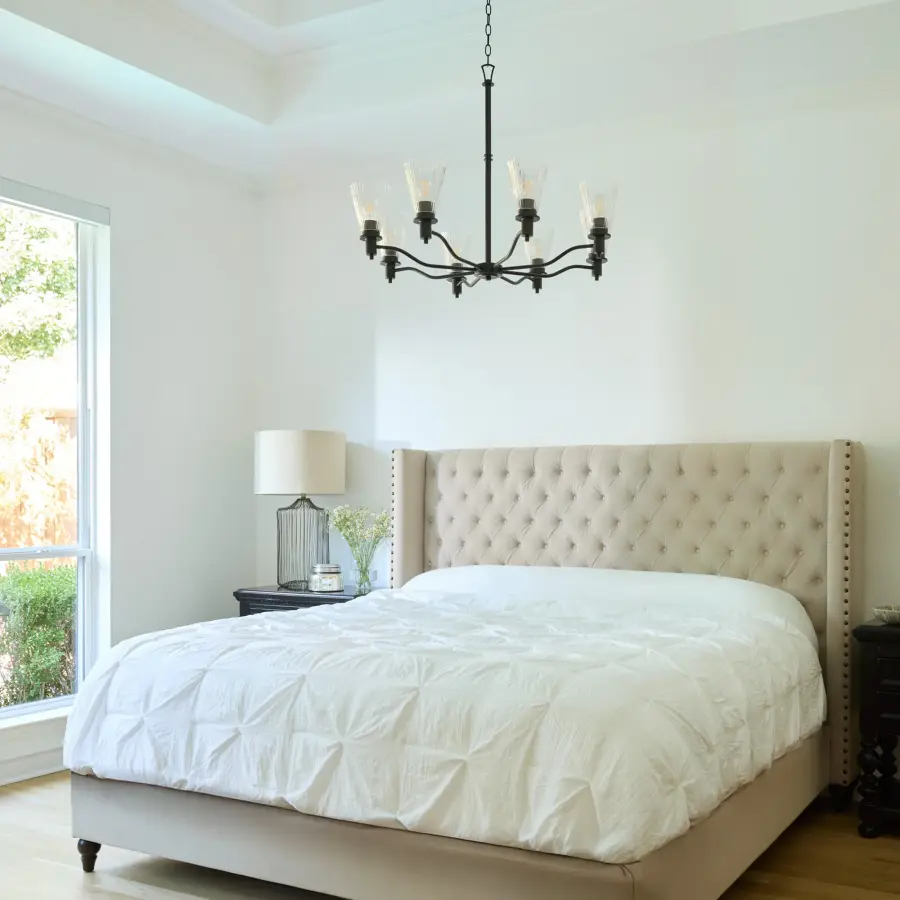 Lawton 8-Light Chandelier in Matte Black - Image 5