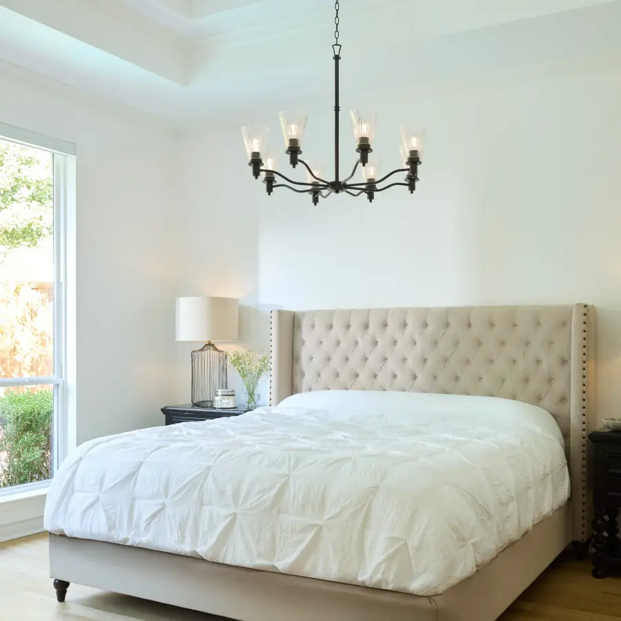 Lawton 8-Light Chandelier in Matte Black - Image 6