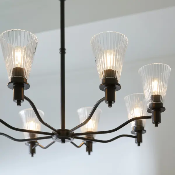 Lawton 8-Light Chandelier in Matte Black - Image 8