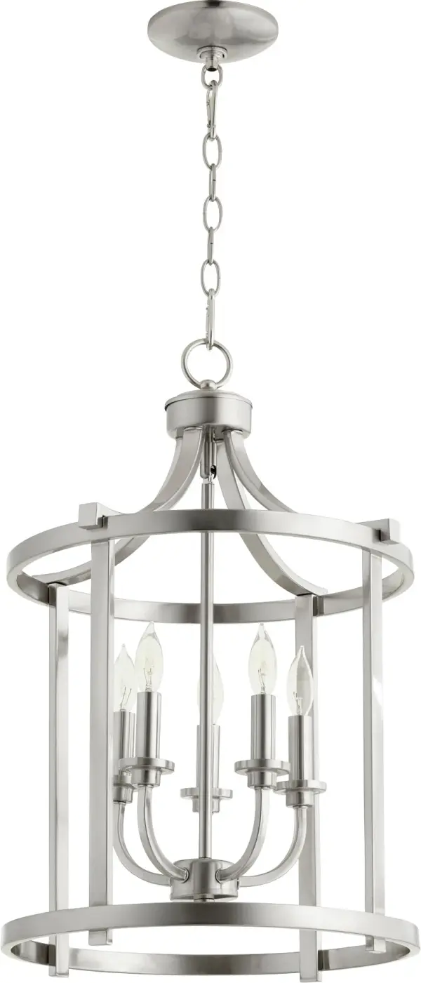 Lancaster 5-Light Satin Nickel Pendant