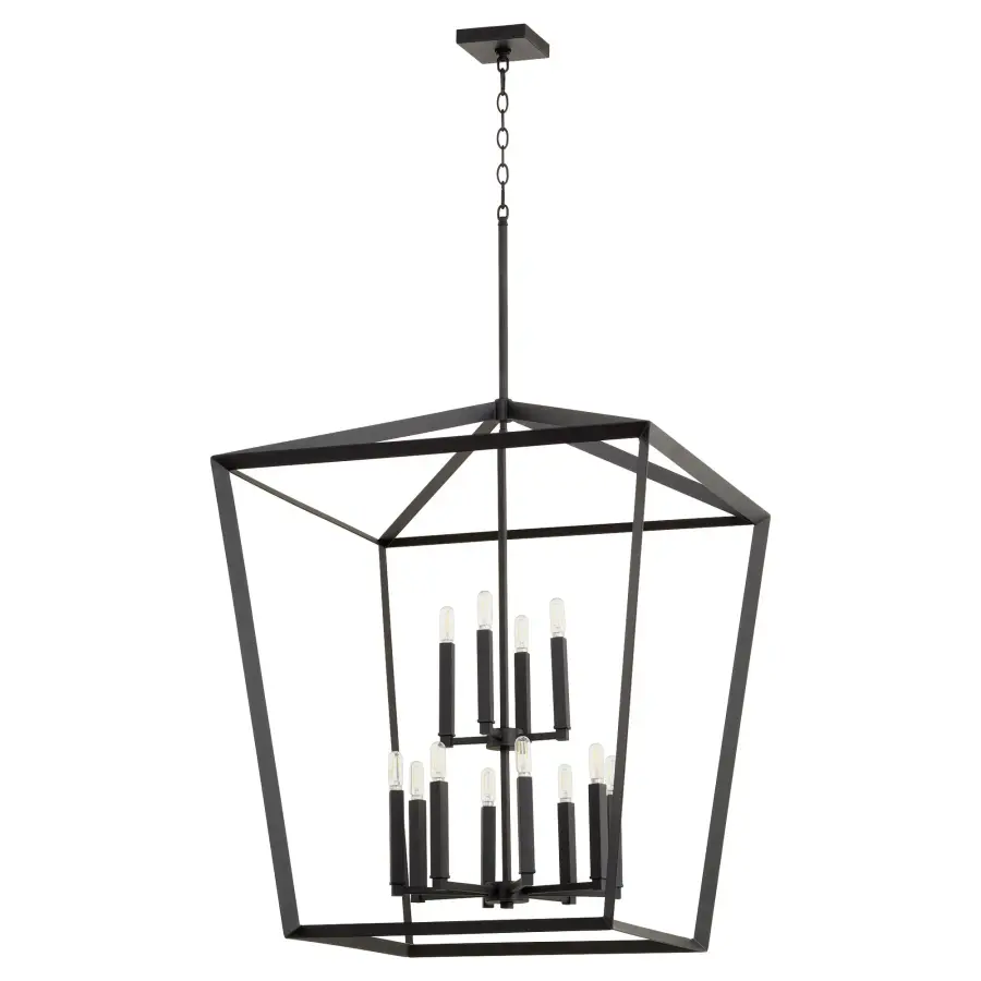 Manor 12-Light Black Pendant Chandelier - Image 1