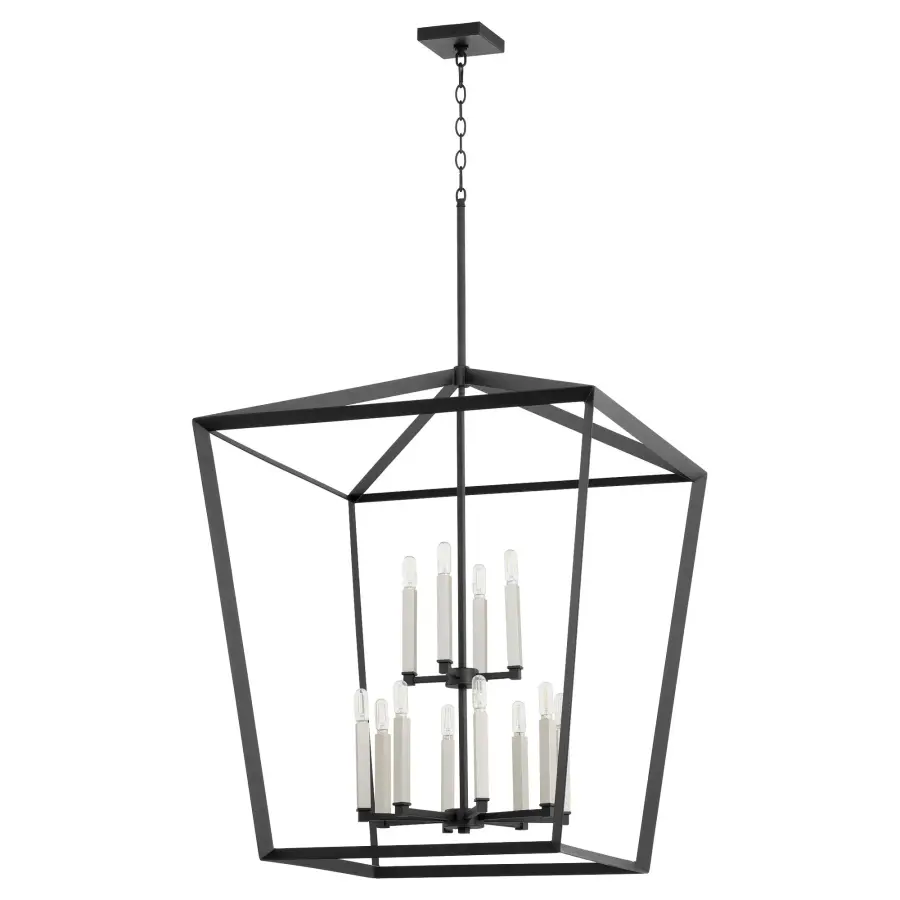 Manor 12-Light Black Pendant Chandelier - Image 3