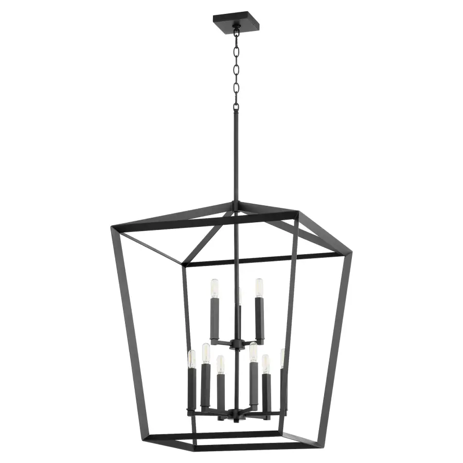 Manor 9-Light Black Pendant Chandelier - Image 1