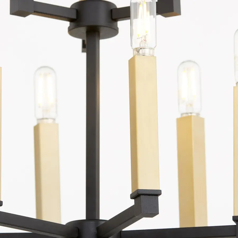 Manor 9-Light Black Pendant Chandelier - Image 2