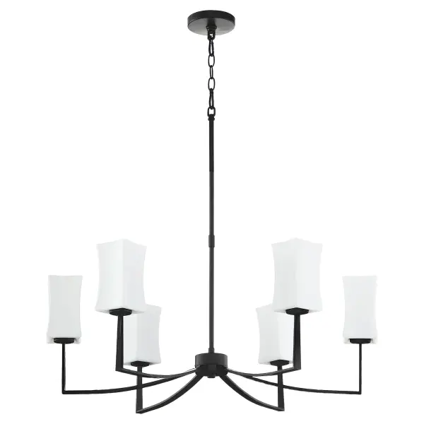 Ayala 6-Light Chandelier in Matte Black - Image 1