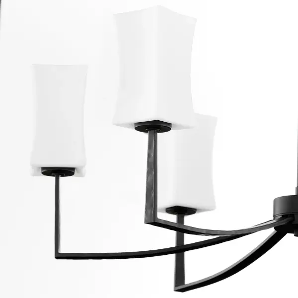 Ayala 6-Light Chandelier in Matte Black - Image 3