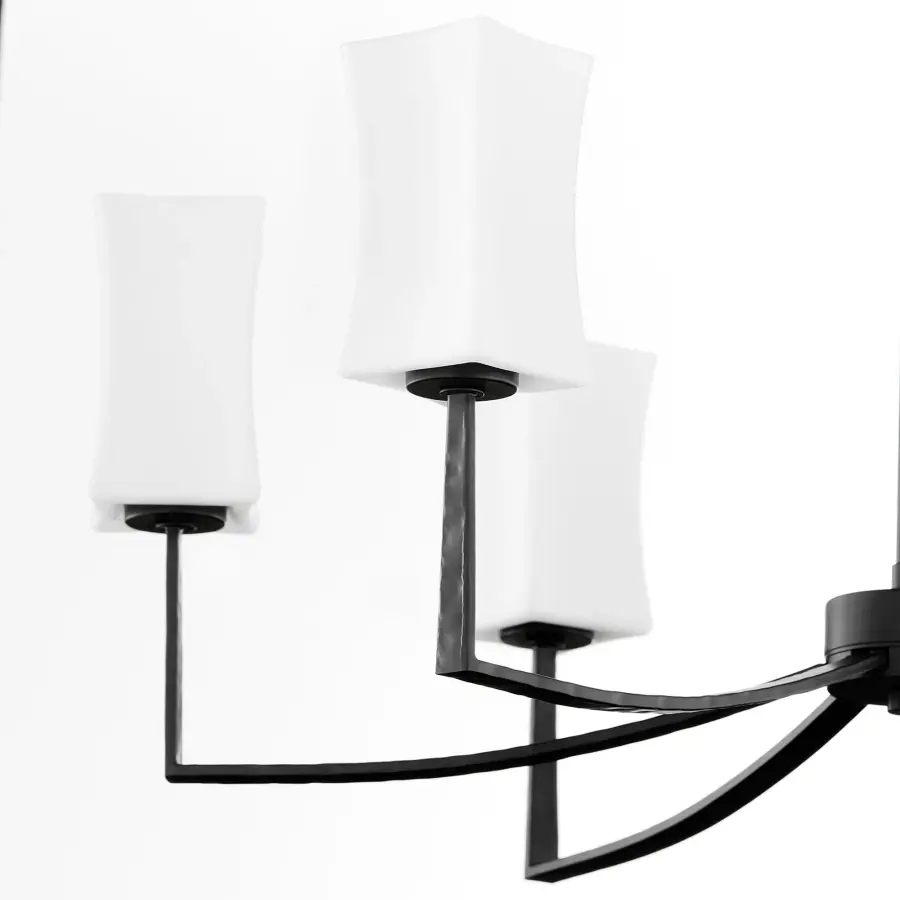 Ayala 6-Light Chandelier in Matte Black - Image 3