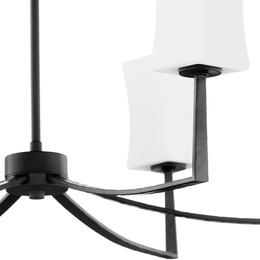 Ayala 6-Light Chandelier in Matte Black - Image 4