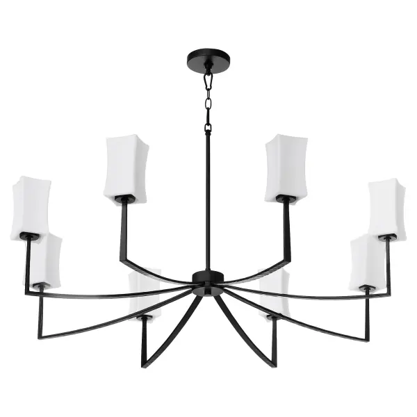 Ayala 8-Light Chandelier in Matte Black - Image 1