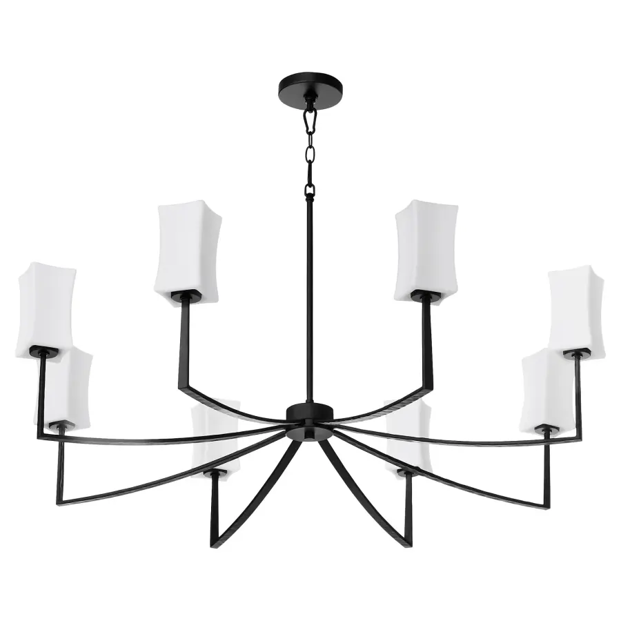 Ayala 8-Light Chandelier in Matte Black - Image 1
